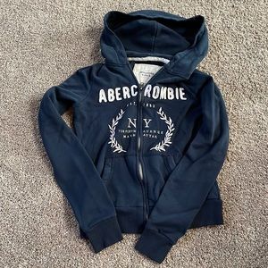 Girls Abercrombie hooded zipper sweatshirt size 7-8